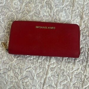 Red Michael Kors wallet